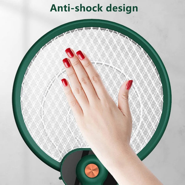 Handheld Home Electric Fly Mosquito Swatter Racket Garden Pests Anti Trap Lamp