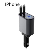 Metal Car Charger 100W Super Fast Charging Car Cigarette Lighter USB And TYPE-C Adapter