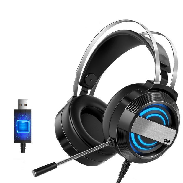 Head-mounted wired Bluetooth gaming headset