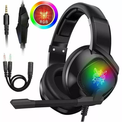 Gaming Headset For X-box One, PS4 Over Ear Headphones RGB Earphone With Noise Cancellation Microphone Volume Controller Tablet