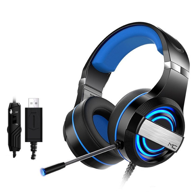 Head-mounted wired Bluetooth gaming headset